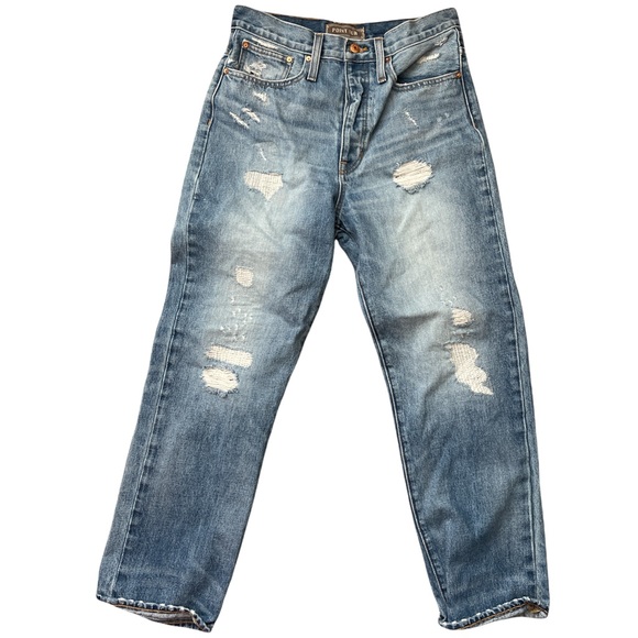 J crew Point Sur Slouchy Boyfriend Jean high waist crop 27